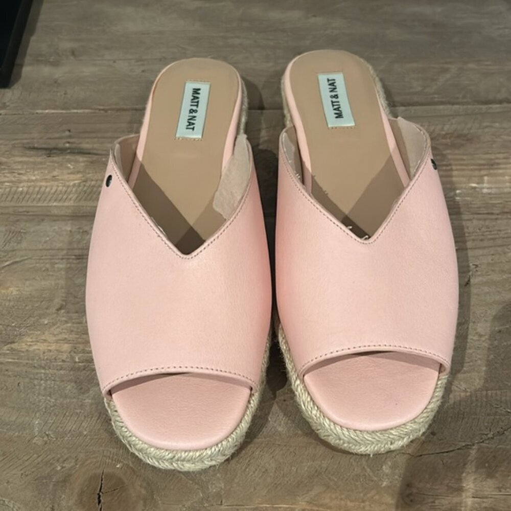 Matt & Nat Vegan V Cut Espadrilles 39 Pink Euc — image 8 of 8